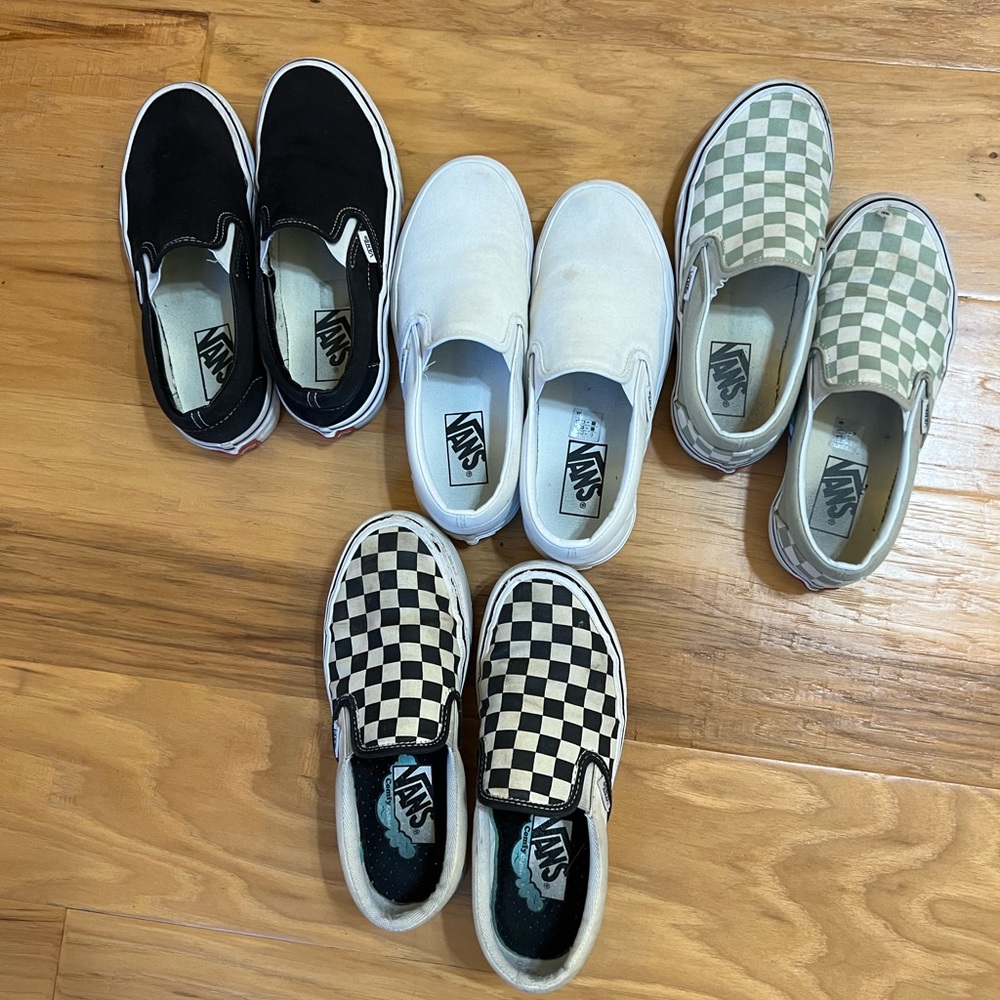 SLIP ON VANS, 20 A PIECE, 2 FOR 35, mix and match any